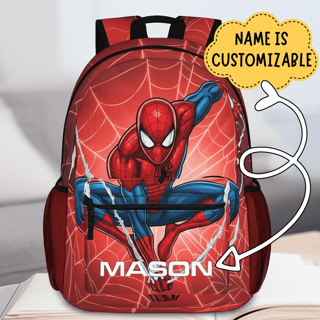 Personalized Spider-Man Kids School Bag