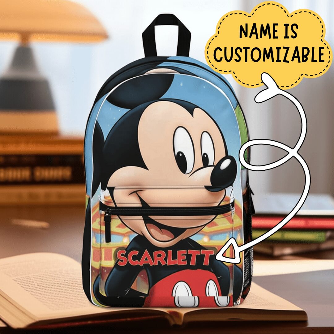 Personalized Mickey Mouse Kids School Bag