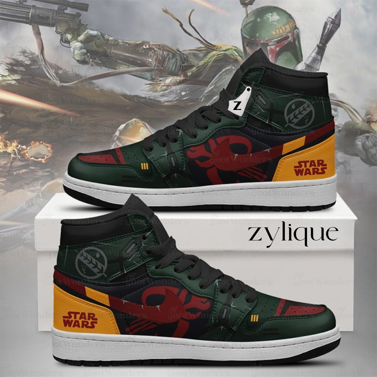 Boba Fett - Star Wars - J1 Shoes New