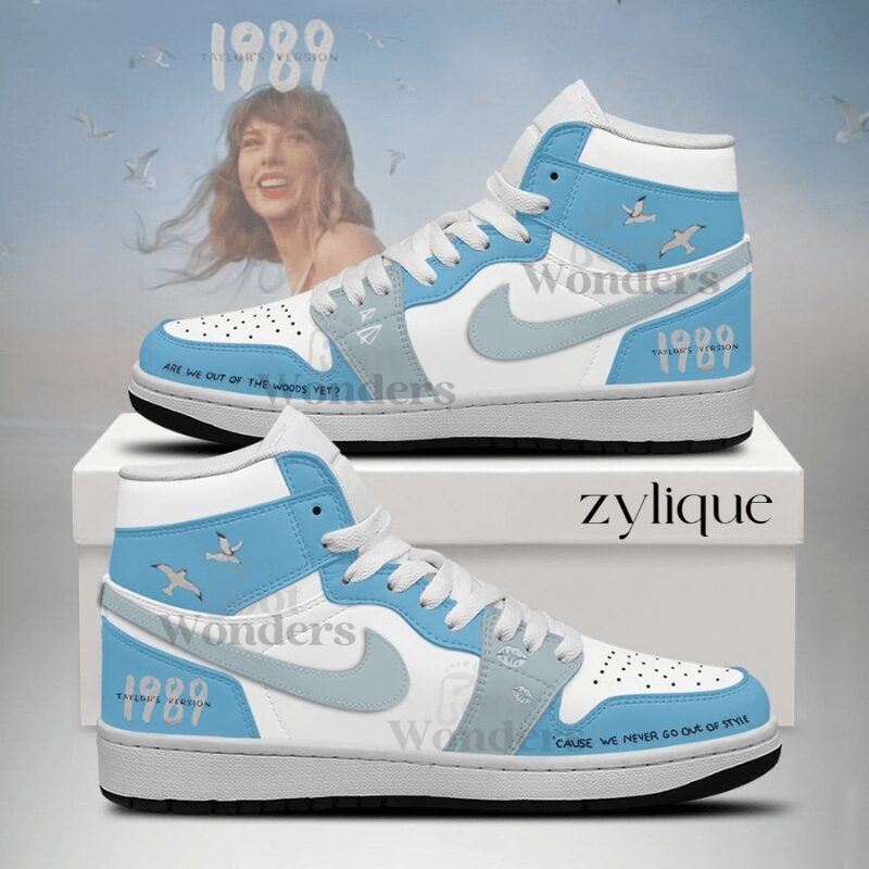 1989 White Blue 1 - Taylor Swift J1 Shoes