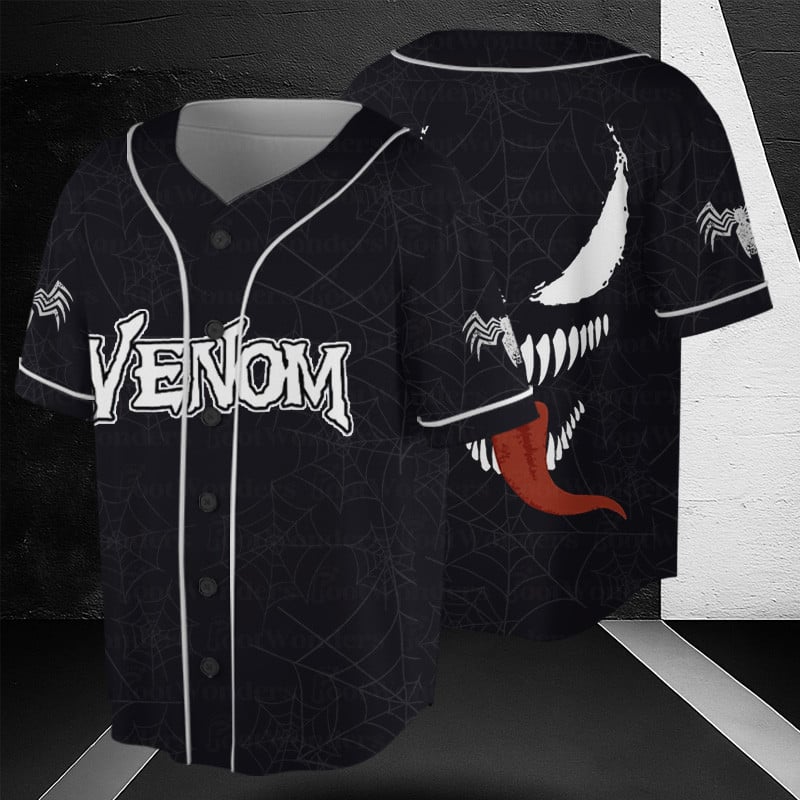 Venom V1 - Marvel Baseball Jersey