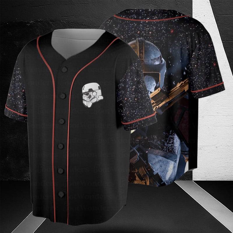 Black Red - Star Wars Baseball Jersey