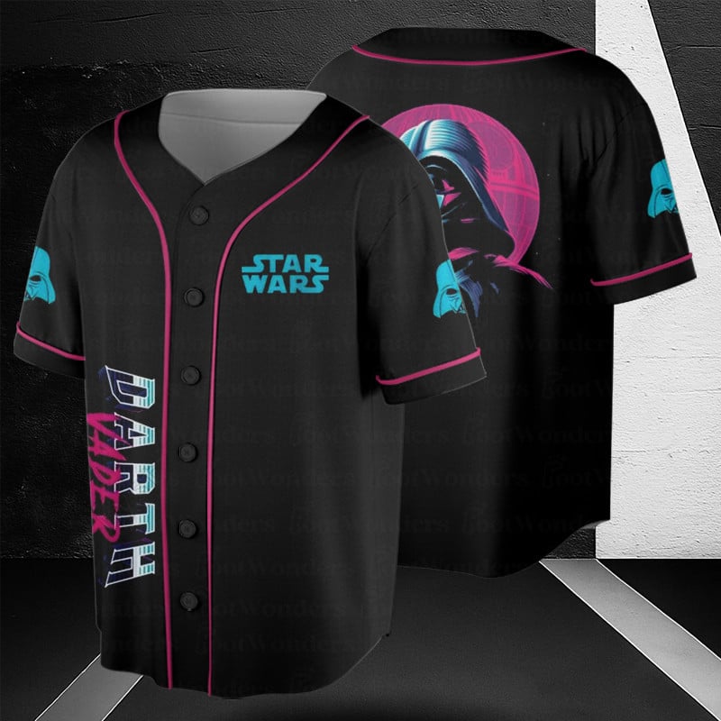 Darth Vader  Blue Pink - Star Wars Baseball Jersey